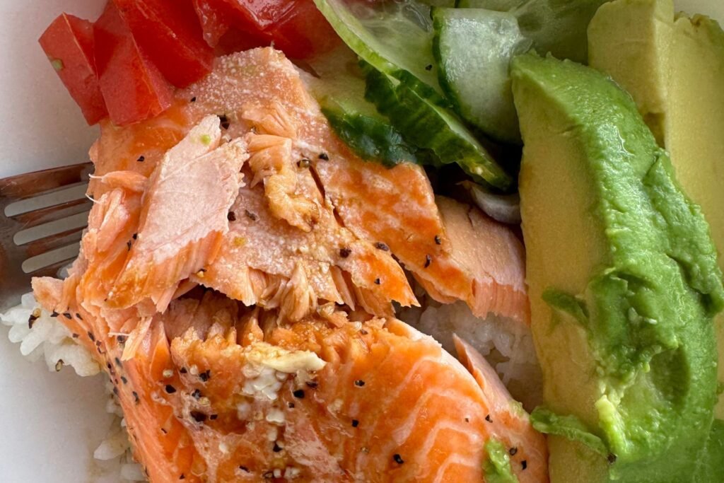 Salmon Rice bowls 1